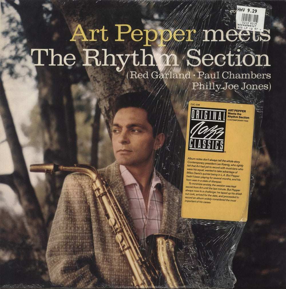 Art Pepper Meets the Rhythm Section - Opened shrink with Sticker US vinyl LP album (LP record) OJC-338
