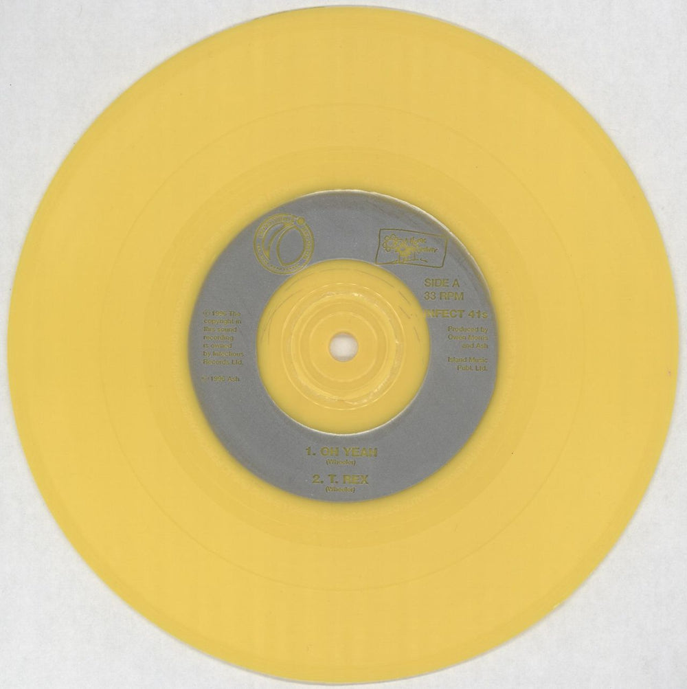 Ash Oh Yeah - Yellow Vinyl UK 7" vinyl single (7 inch record / 45) A-S07OH89029