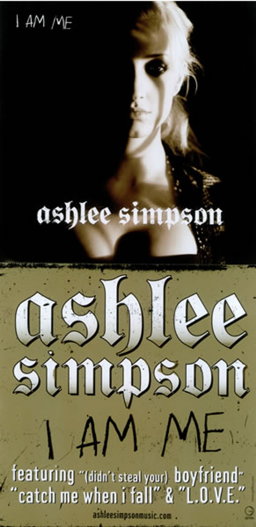 Ashlee Simpson I Am Me - Autographed US Promo display AHEDIIA440722