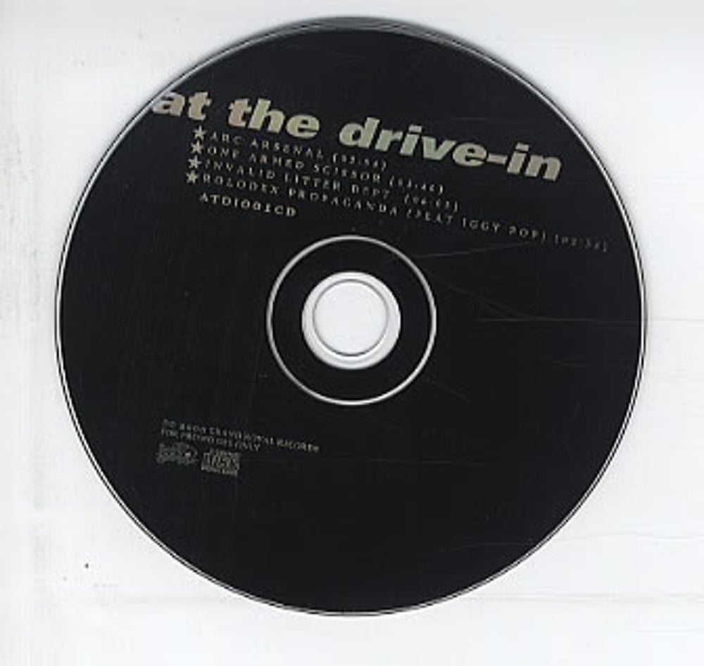 At The Drive-In Arc Arsenal UK Promo CD single (CD5 / 5") ATDI001CD