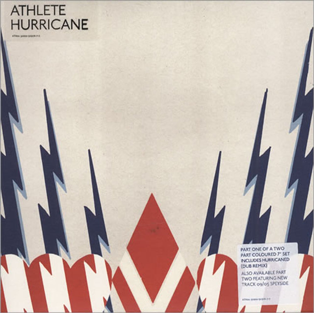 Athlete Hurricane - Blue Vinyl UK 7" vinyl single (7 inch record / 45) ATH011