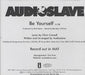 Audioslave Be Yourself US Promo CD single (CD5 / 5") INTR-11399-02-IN01