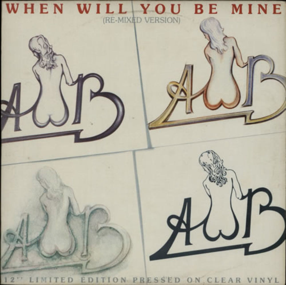 Average White Band When Will You Be Mine (Re-Mixed Version) - Clear vinyl UK 12" vinyl single (12 inch record / Maxi-single) XC1096