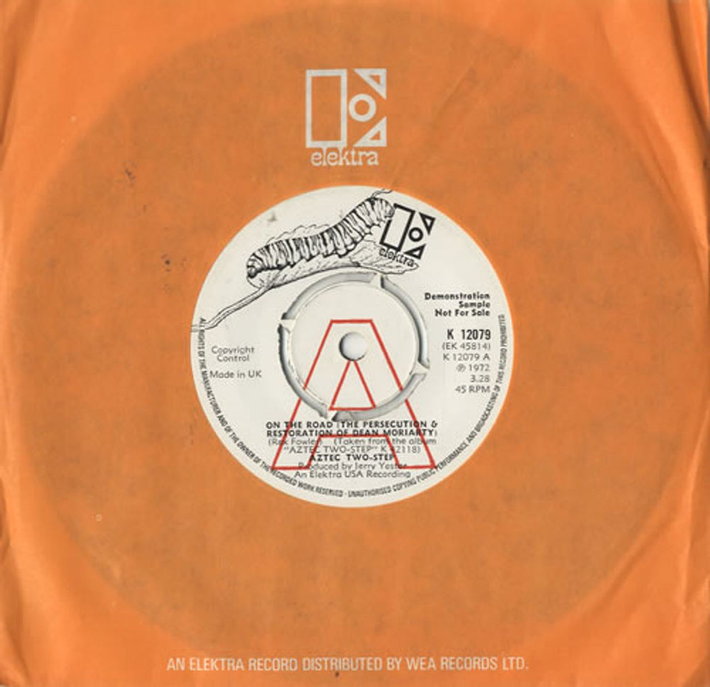 Aztec Two-Step On The Road (The Persecution & Restoration Of Dean Moriarty) UK Promo 7" vinyl single (7 inch record / 45) K12079