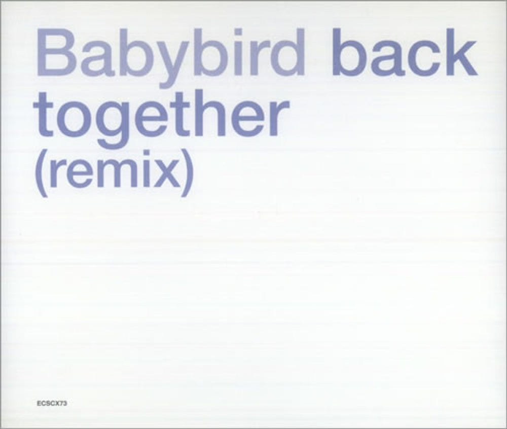 Babybird Back Together UK 2-CD single set (Double CD single) BYB2SBA533590