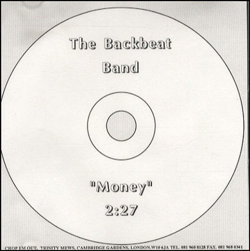 Backbeat Money UK Promo CD-R acetate CD ACETATE