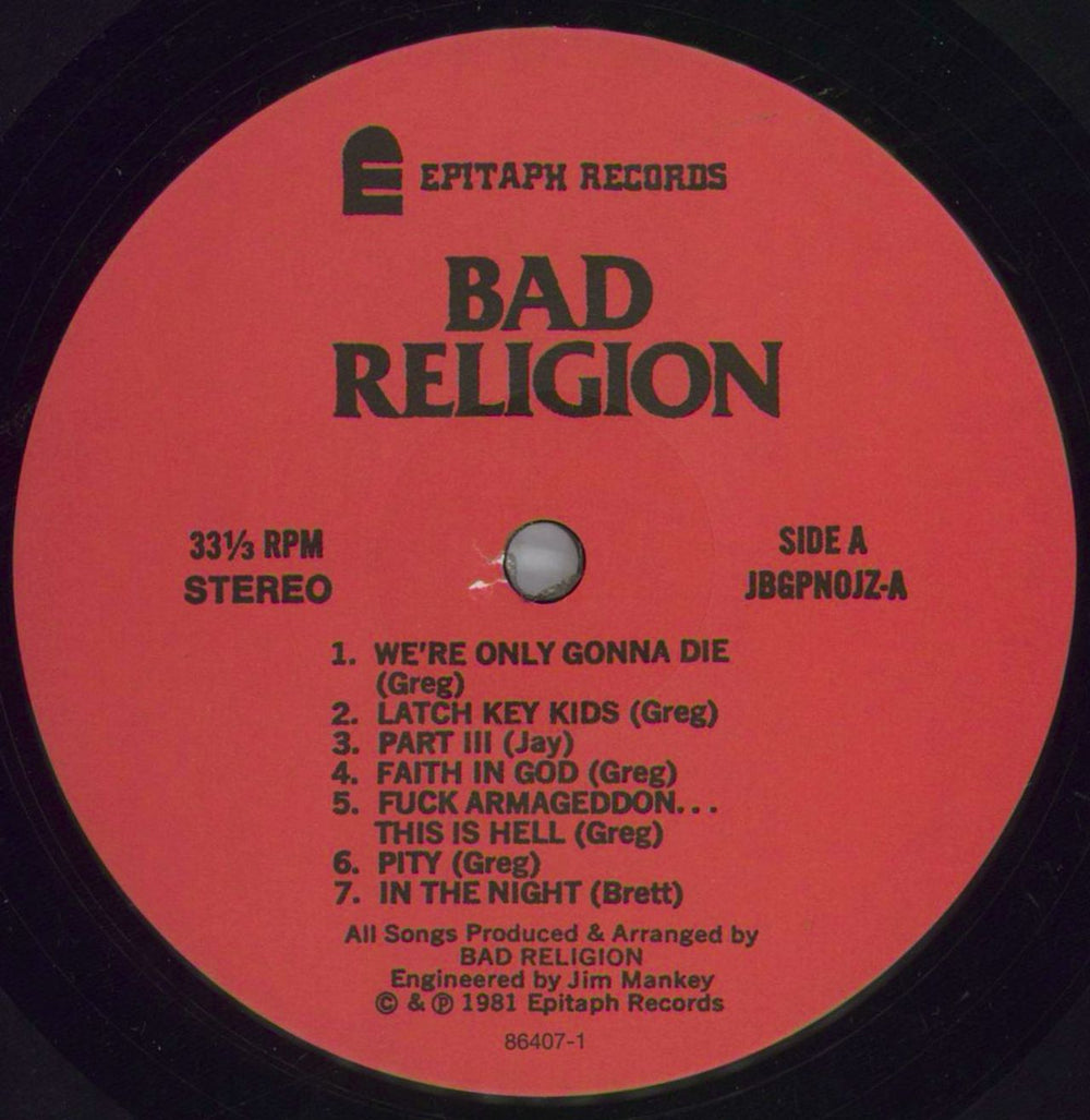 Bad Religion How Could Hell Be Any Worse? US vinyl LP album (LP record) BDRLPHO820117