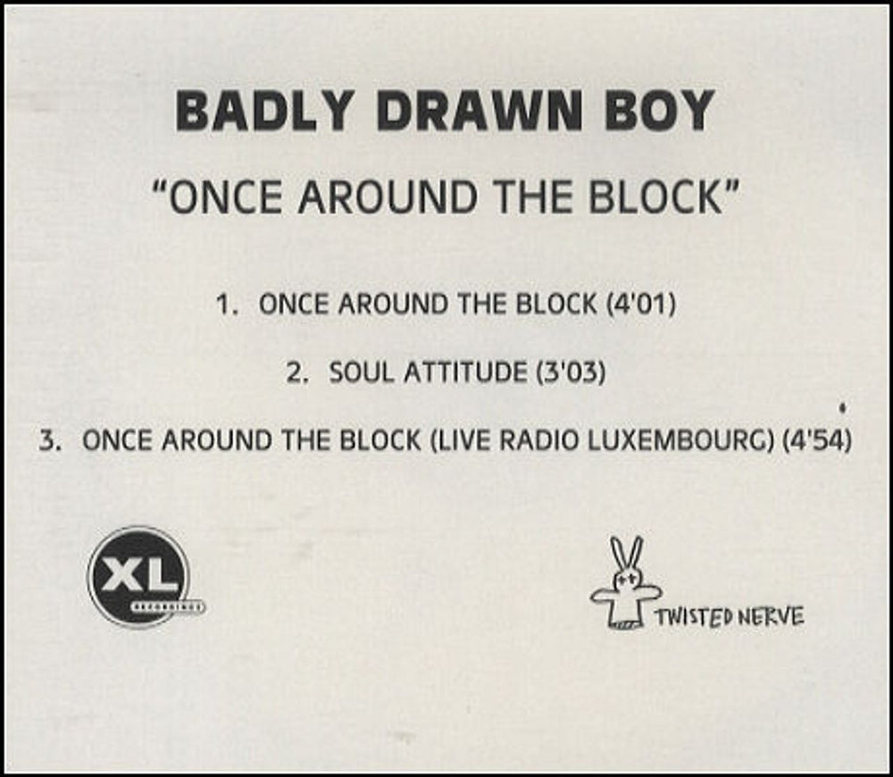 Badly Drawn Boy Once Around The Block UK Promo CD-R acetate BDWCRON297013