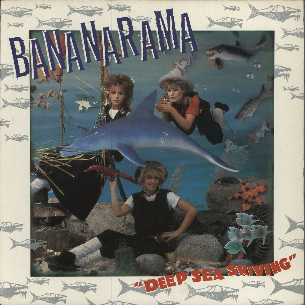 Bananarama Deep Sea Skiving - Gold Promo Stamped UK vinyl LP album (LP record) RAMA1