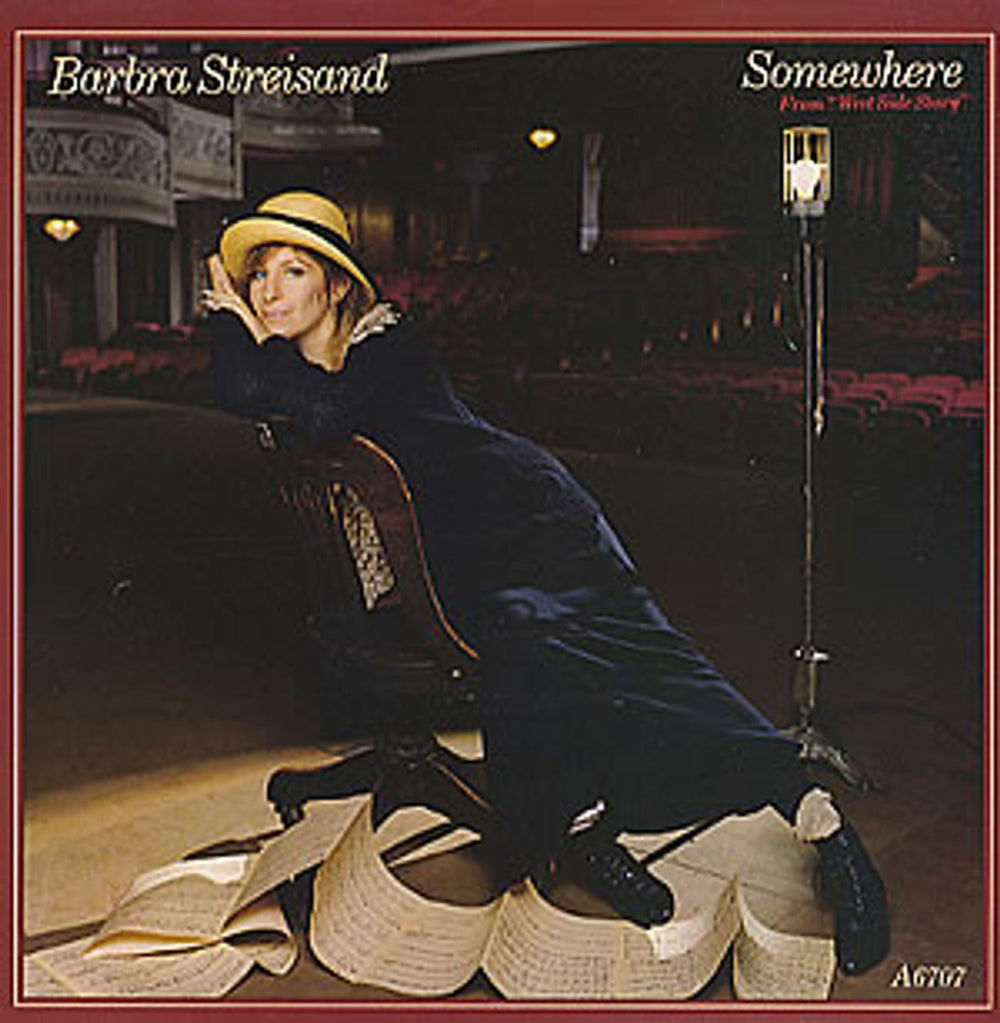 Barbra Streisand Somewhere UK 7" vinyl single (7 inch record / 45) A6707