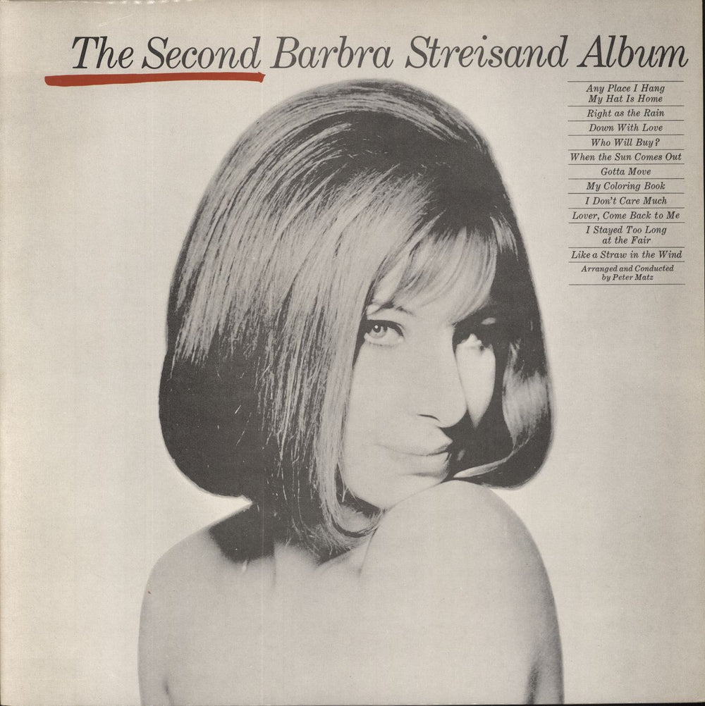 Barbra Streisand The Second Barbra Streisand Album UK vinyl LP album (LP record) 32022