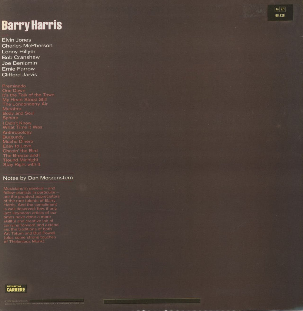 Barry Harris Stay Right With It French 2-LP vinyl record set (Double LP Album)