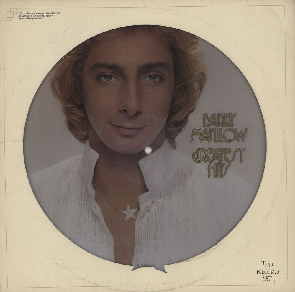 Barry Manilow Greatest Hits US picture disc LP (vinyl picture disc album) A2L-8601