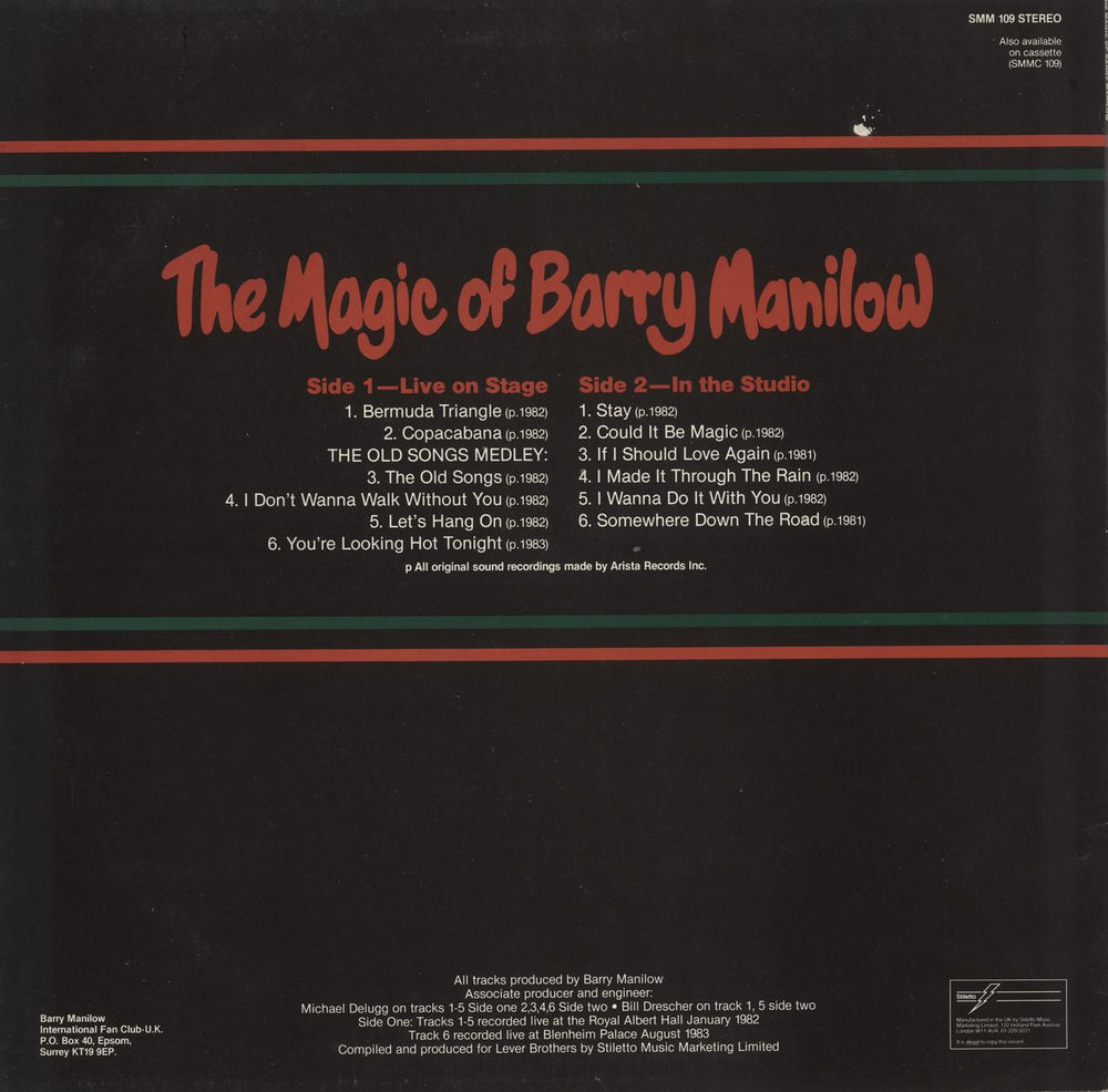 Barry Manilow The Magic Of Barry Manilow UK vinyl LP album (LP record)