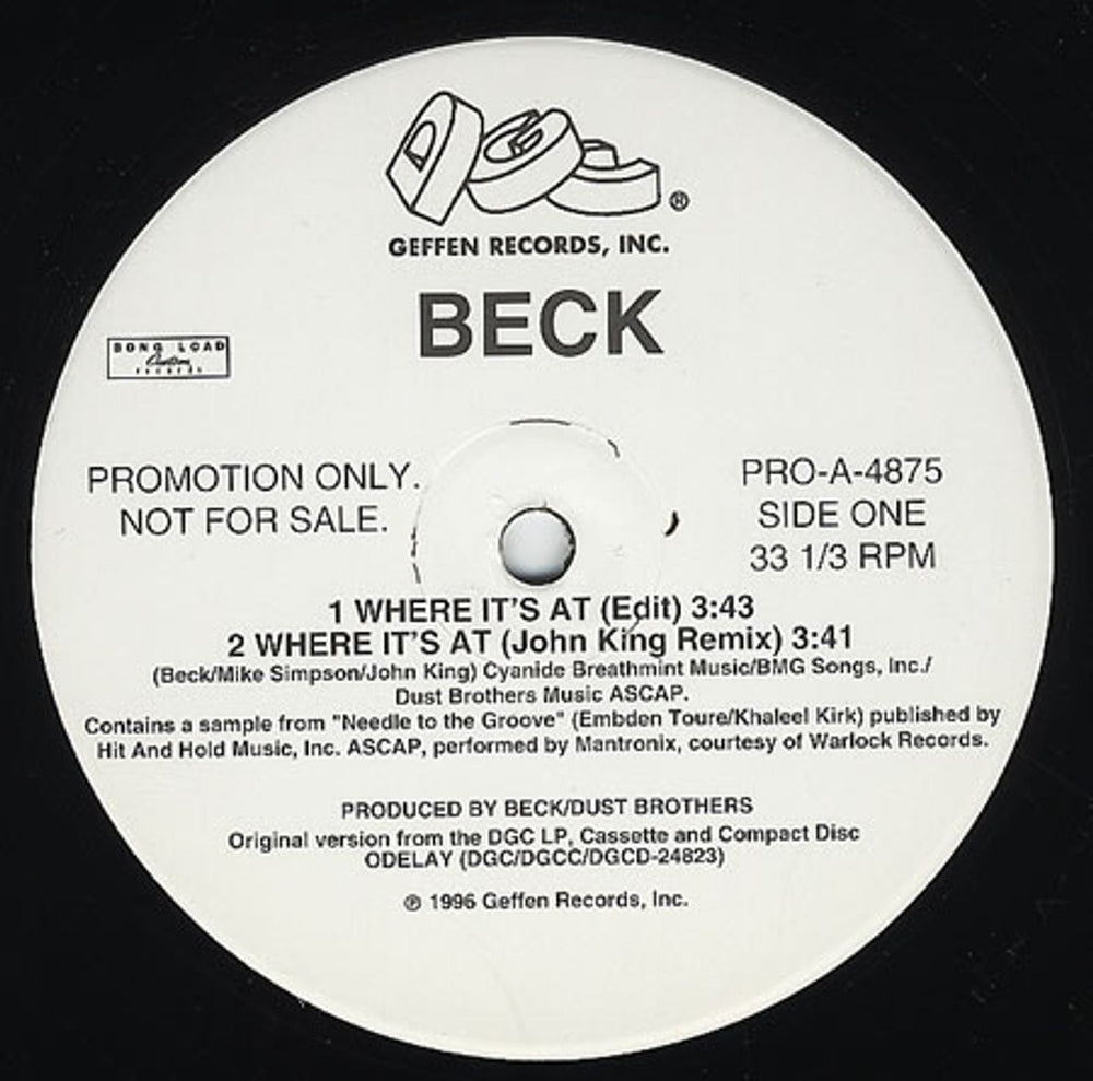 Beck Where It's At US Promo 12" vinyl single (12 inch record / Maxi-single) PRO-A-4875