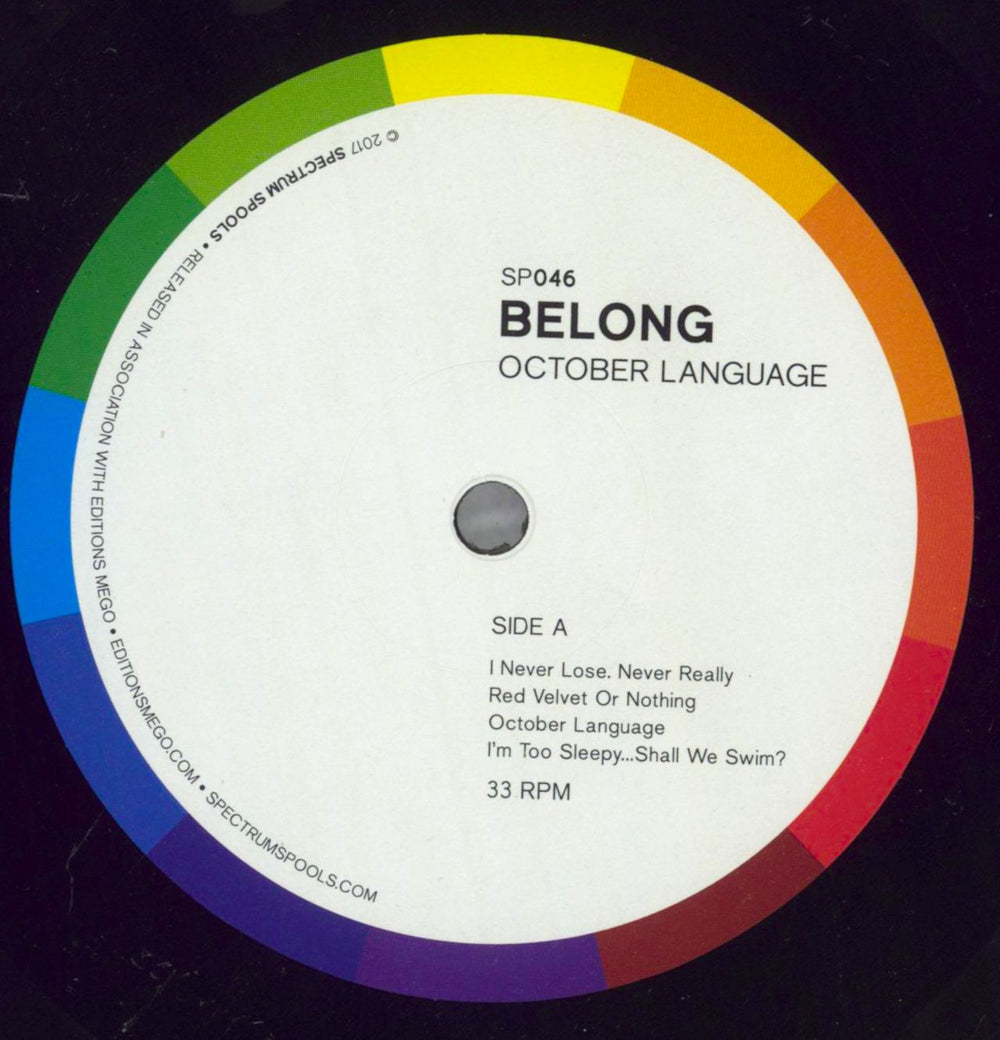 Belong October Language UK vinyl LP album (LP record) 6GYLPOC822280