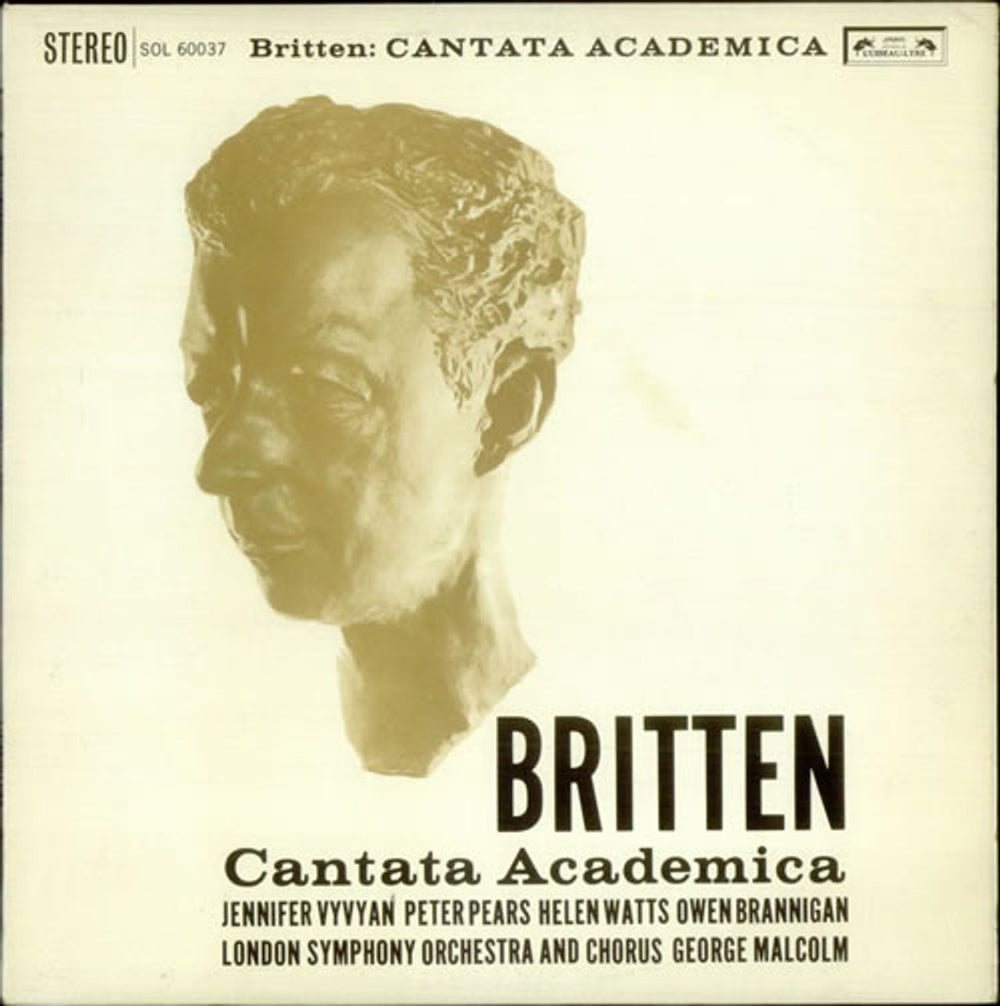 Benjamin Britten Cantata Academica UK vinyl LP album (LP record) SOL60037