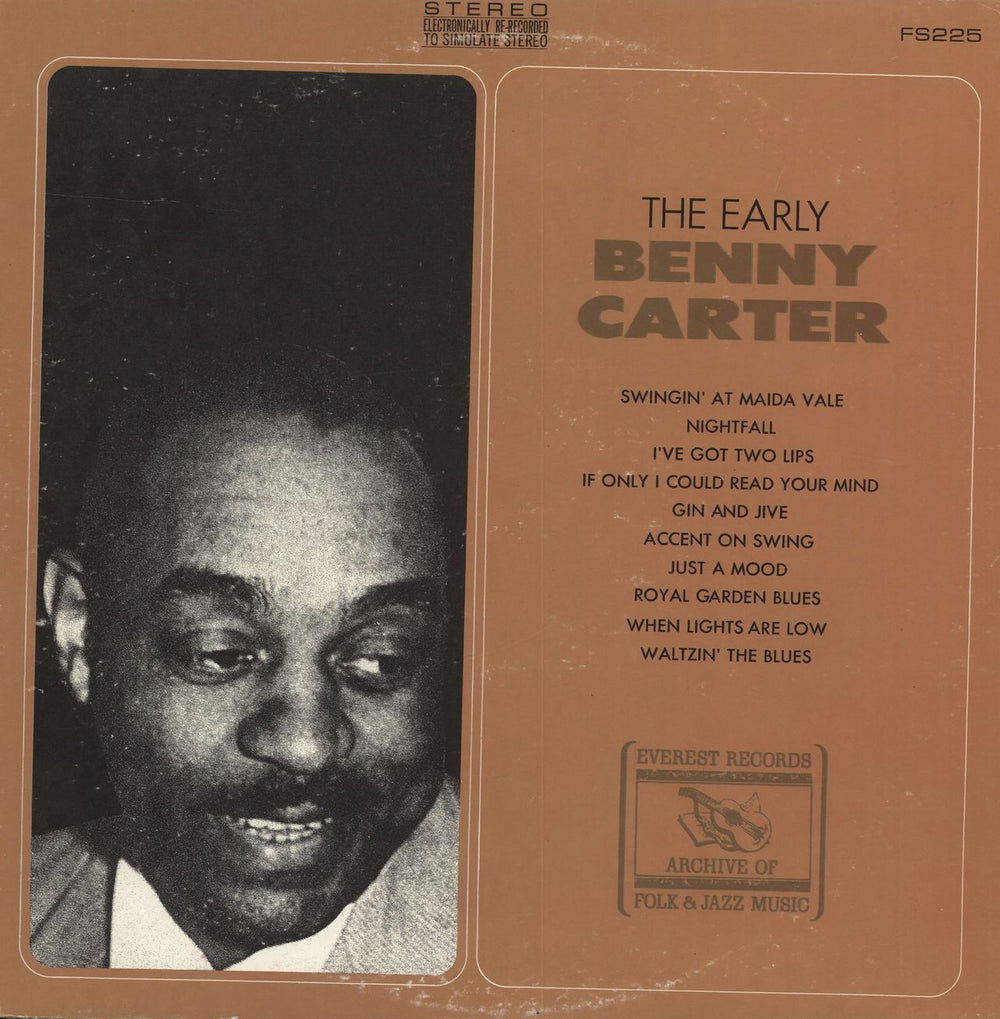 Benny Carter The Early Benny Carter US vinyl LP album (LP record) FS225