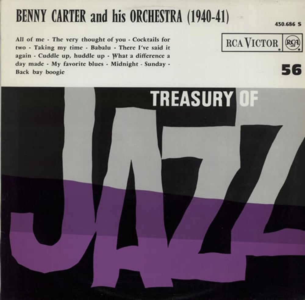 Benny Carter Treasury Of Jazz No. 56 French vinyl LP album (LP record) 430.686S