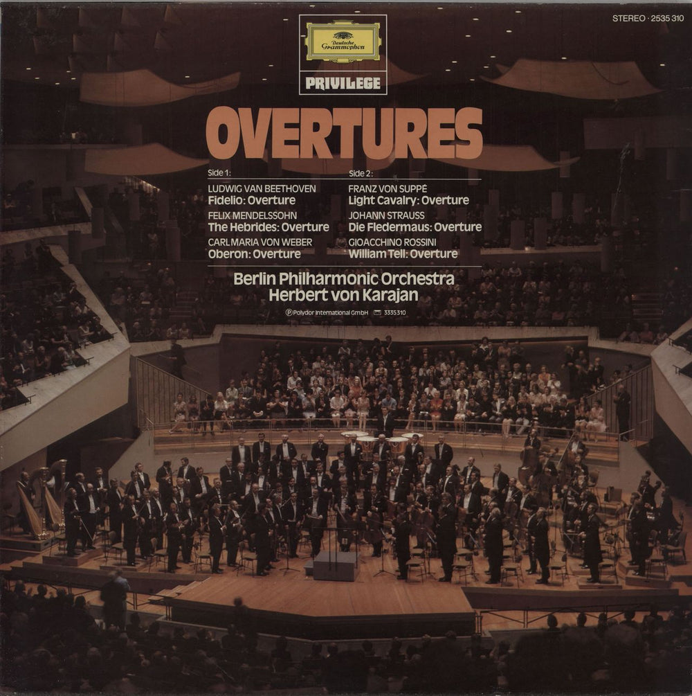 Berliner Philharmoniker Overtures UK vinyl LP album (LP record)