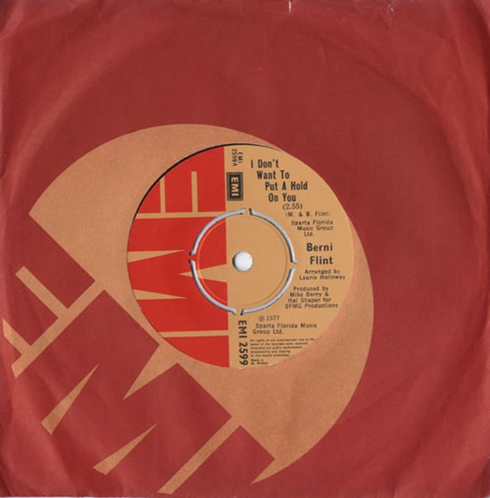 Berni Flint I Don't Want To Put A Hold On You UK 7" vinyl single (7 inch record / 45) EMI2599