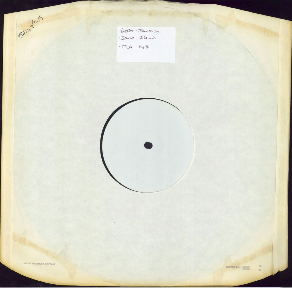 Bert Jansch Jack Orion - 2 x LP Test Pressing UK vinyl LP album (LP record)