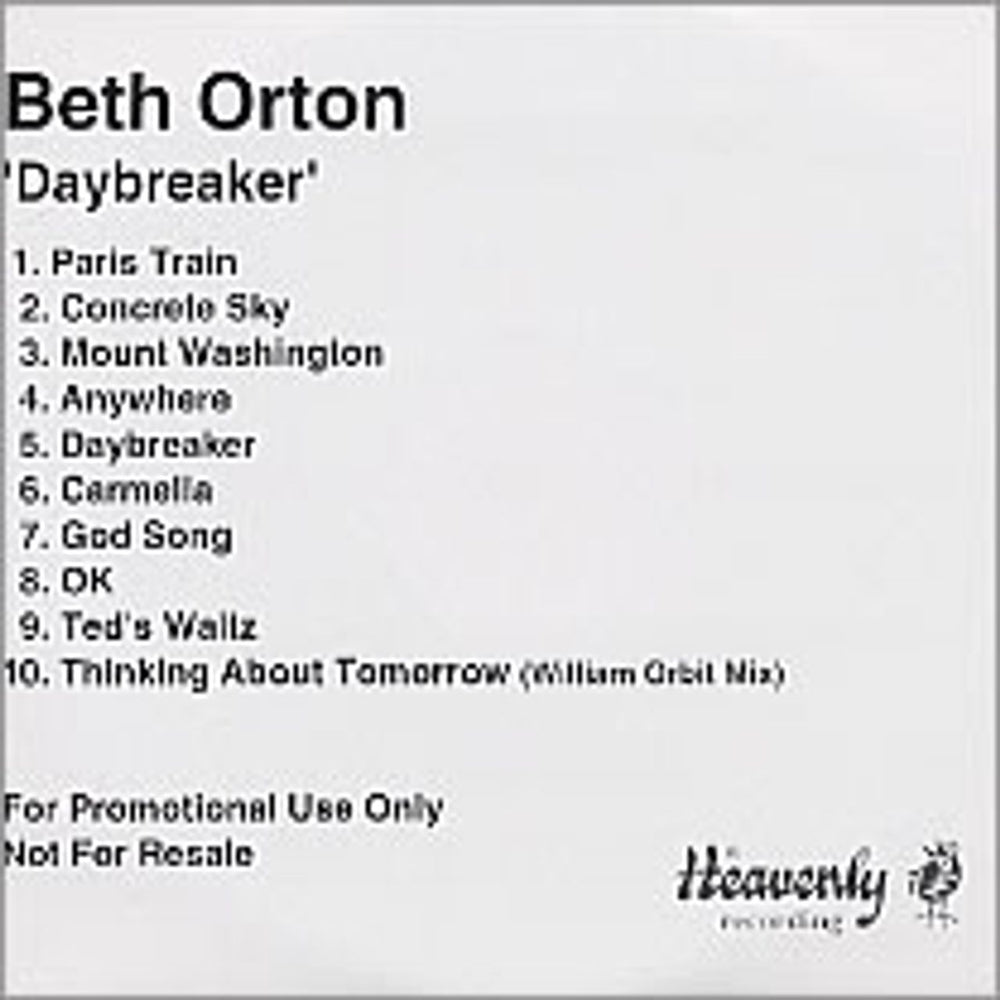 Beth Orton Daybreaker UK Promo CD-R acetate CD-R ACETATE