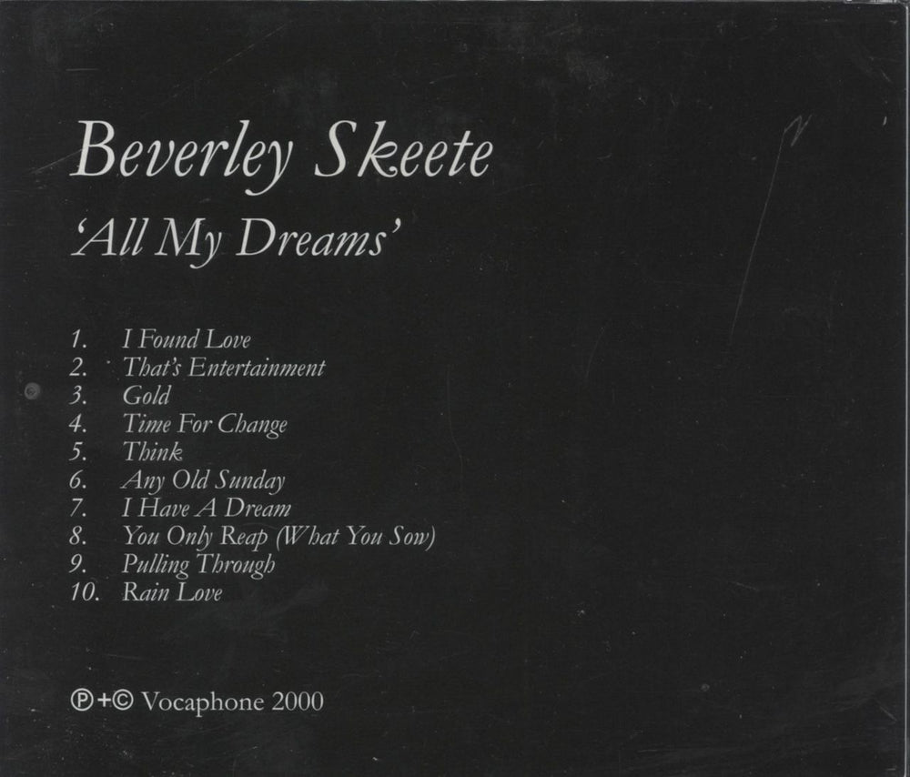 Beverley Skeete All My Dreams - Autographed UK CD album (CDLP)