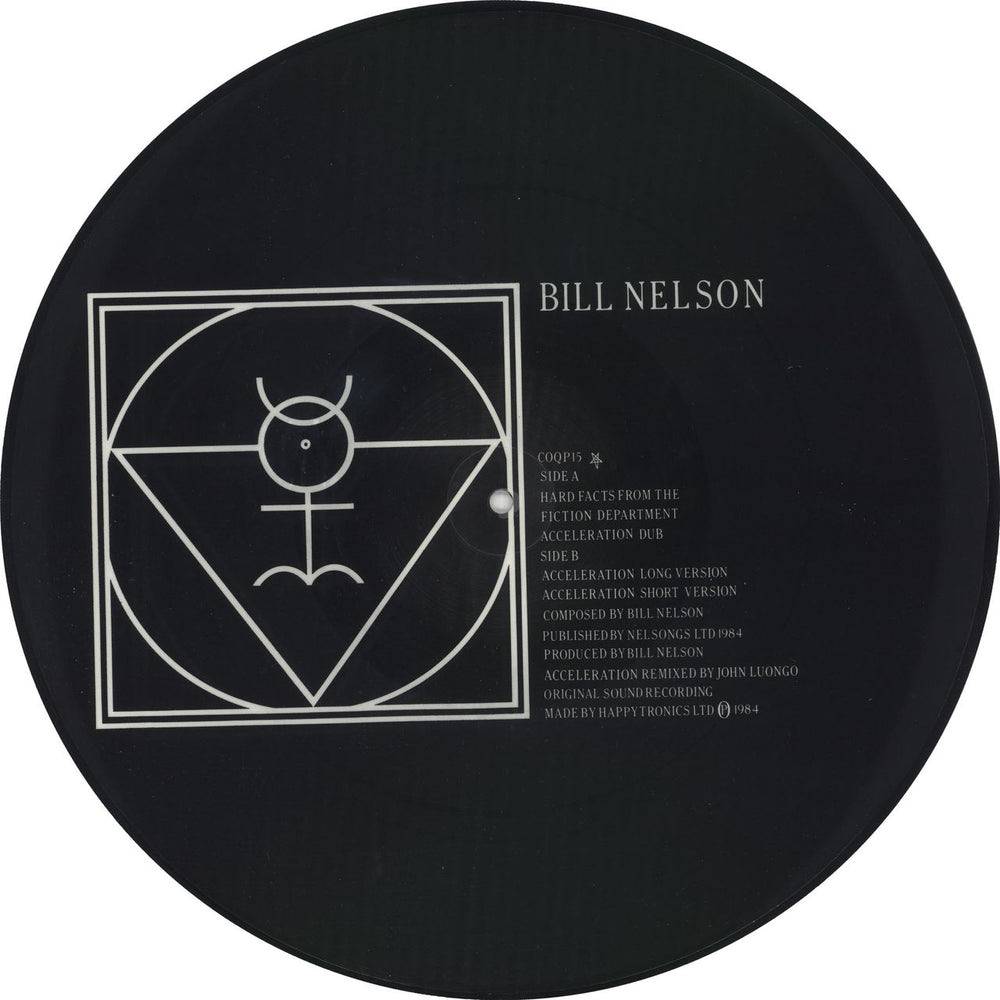 Bill Nelson Acceleration UK 12" vinyl picture disc (12 inch picture record) BSN2PAC136460