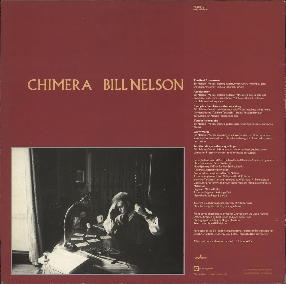 Bill Nelson Chimera UK vinyl LP album (LP record)