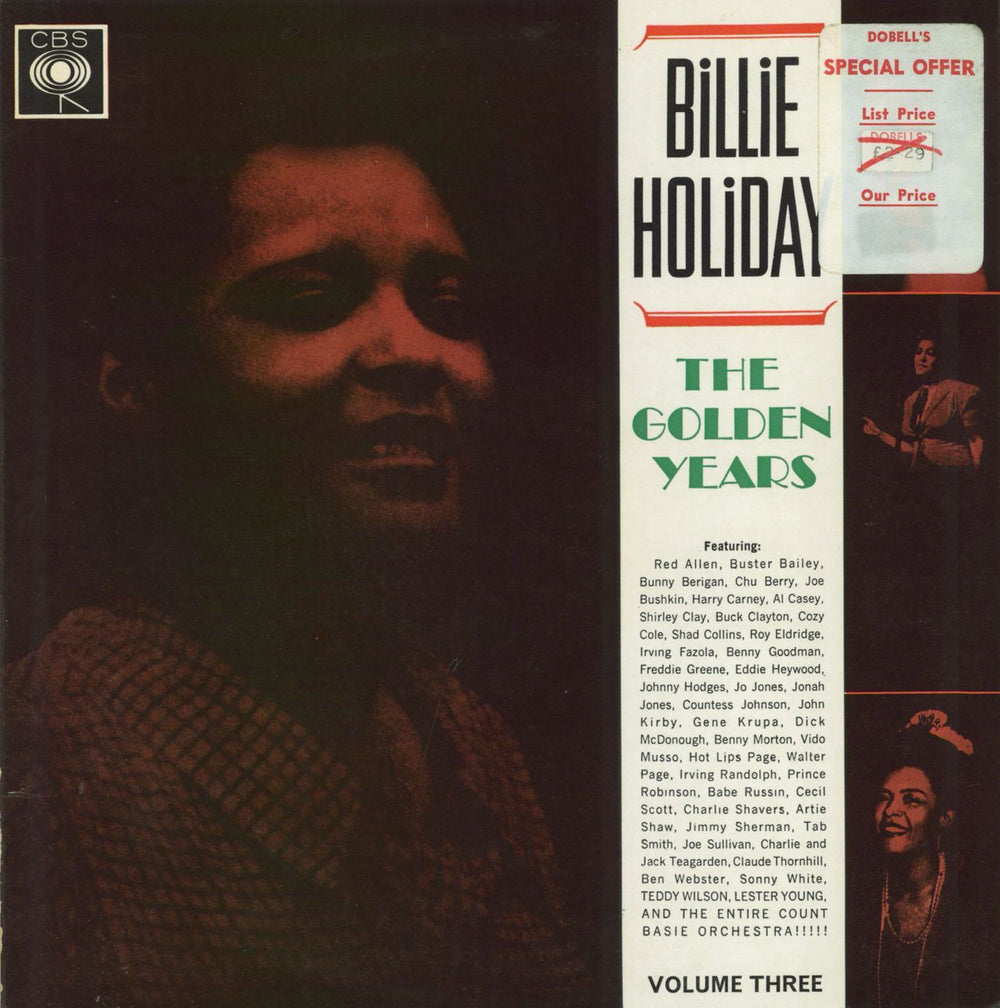 Billie Holiday The Golden Years Volume 3 UK vinyl LP album (LP record) 62039