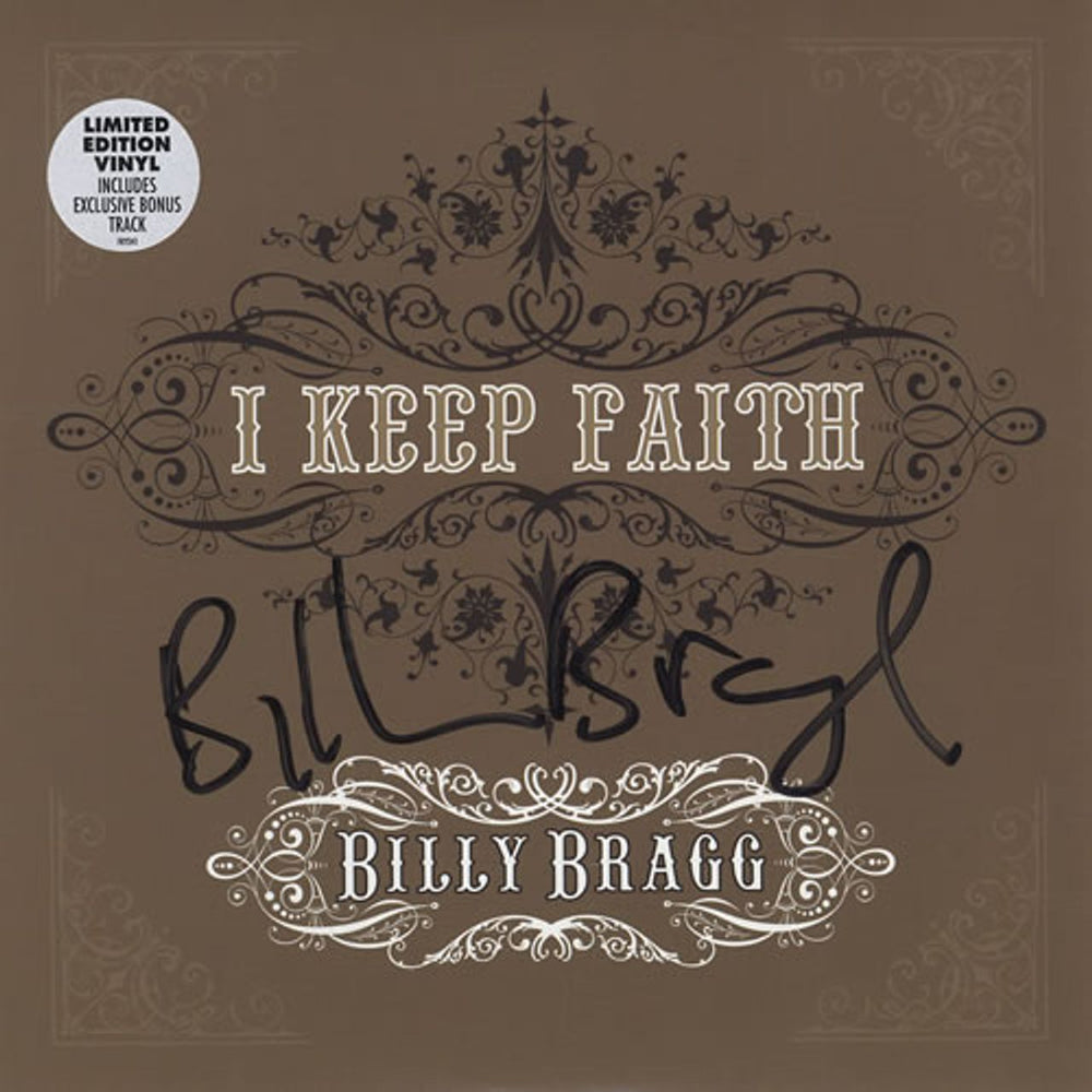 Billy Bragg I Keep Faith - Autographed UK 7" vinyl single (7 inch record / 45) FRY341