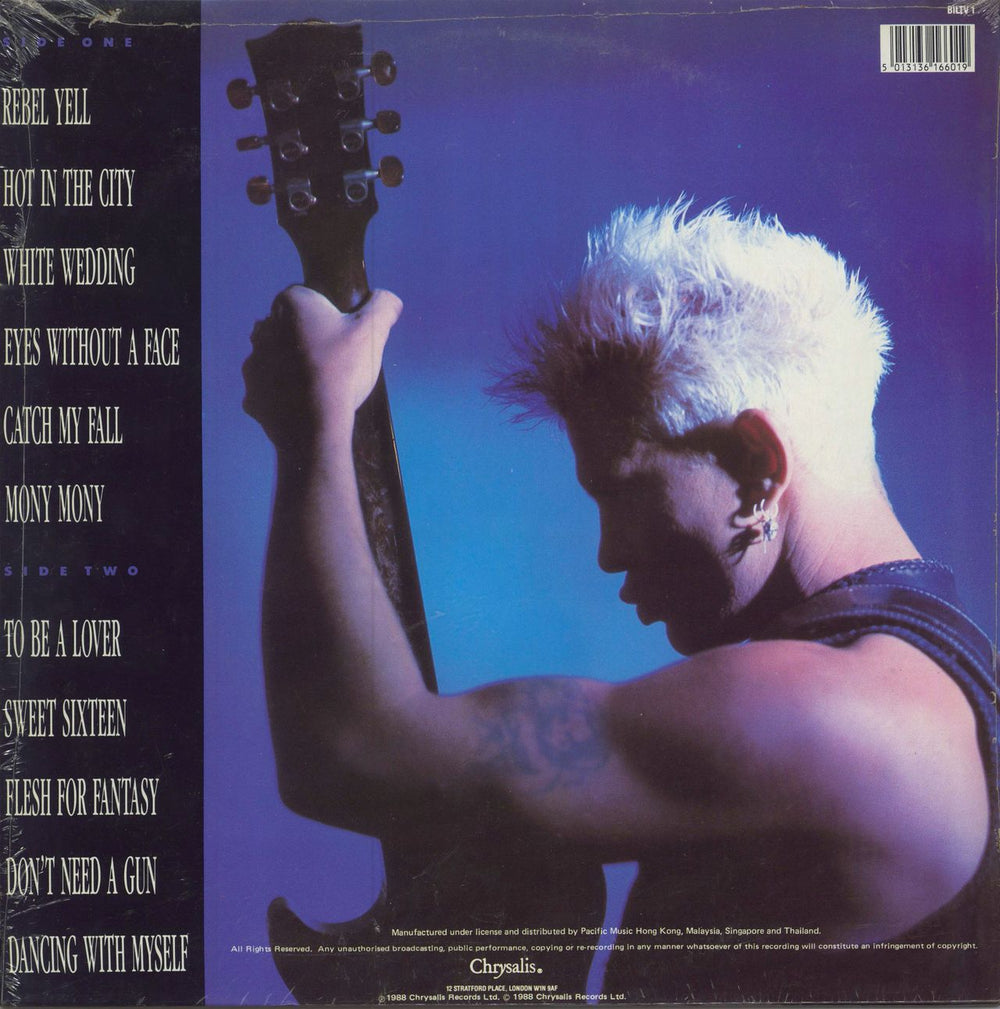 Billy Idol Idol Songs Hong Kong vinyl LP album (LP record)