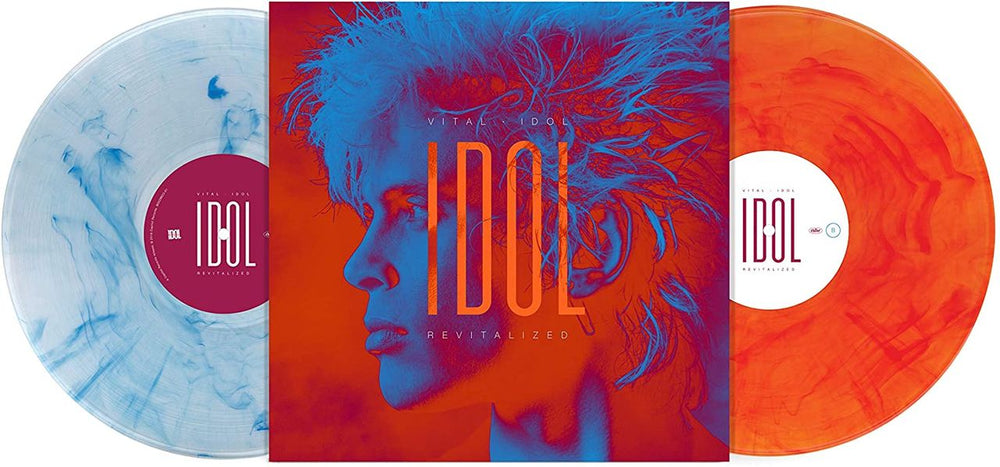 Billy Idol Vital Idol: Revitalized - Orange & Blue Vinyl - Sealed UK 2-LP vinyl record set (Double LP Album) 602567862833