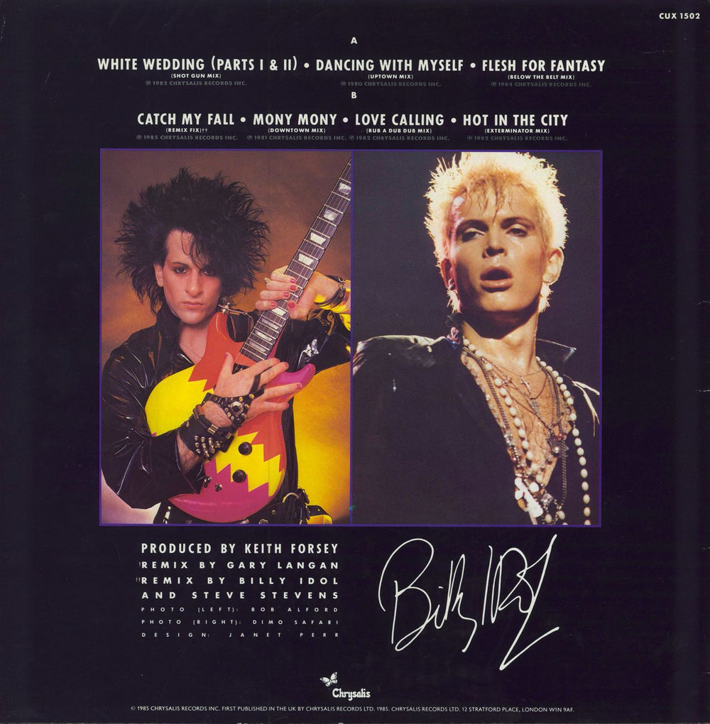 Billy Idol Vital Idol - stickered p/s UK vinyl LP album (LP record)