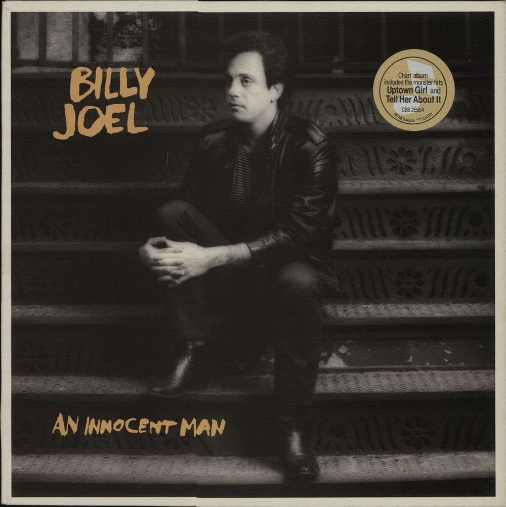 Billy Joel An Innocent Man - 2-Song Hype Sticker UK vinyl LP album (LP record) 25554