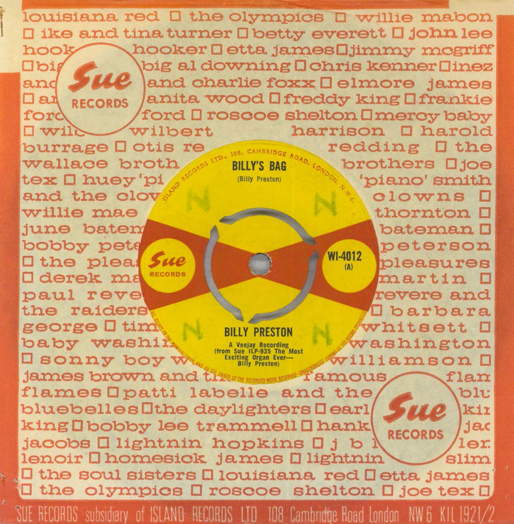 Billy Preston Billy's Bag - WOL UK 7" vinyl single (7 inch record / 45) WI-4012