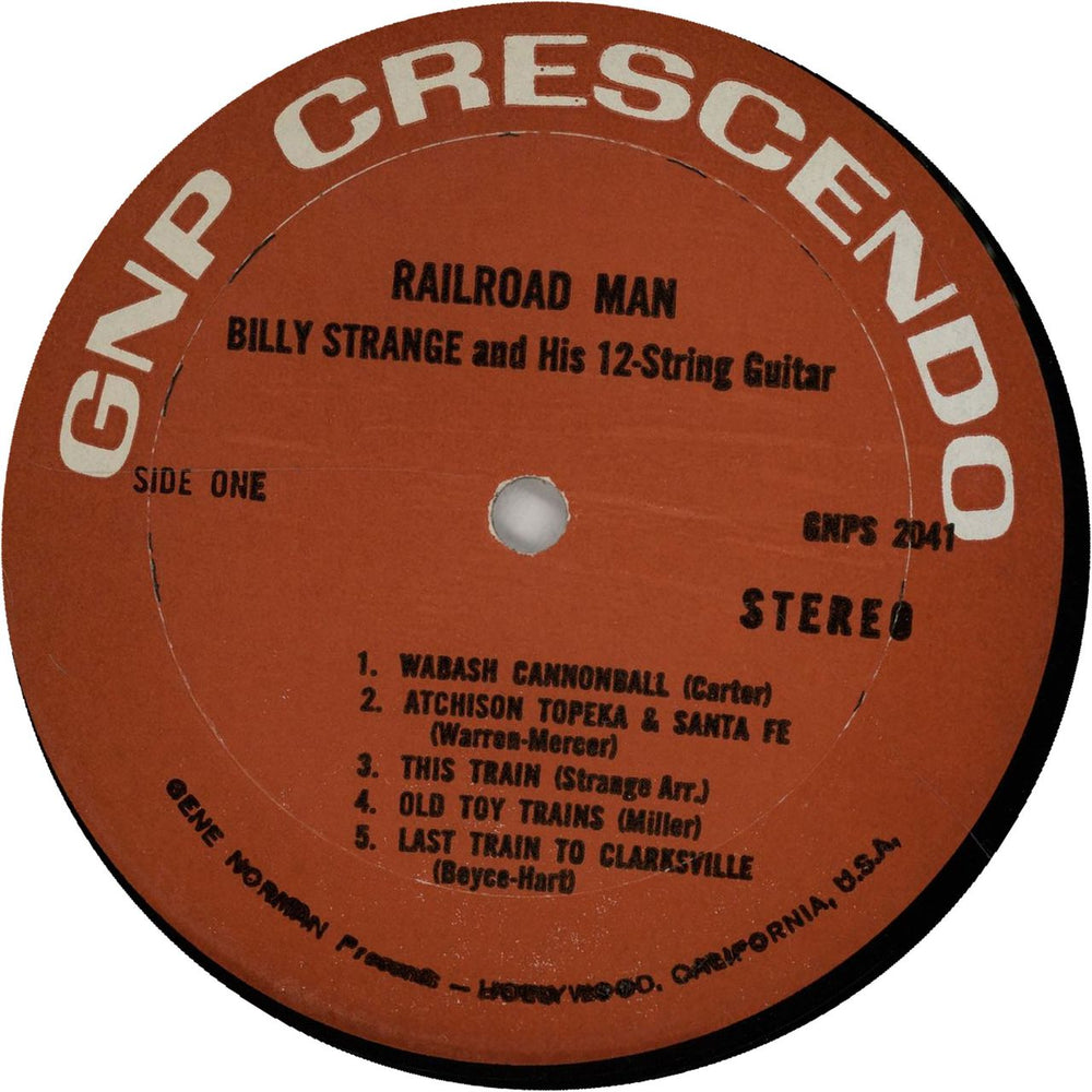 Billy Strange Railroad Man US vinyl LP album (LP record)