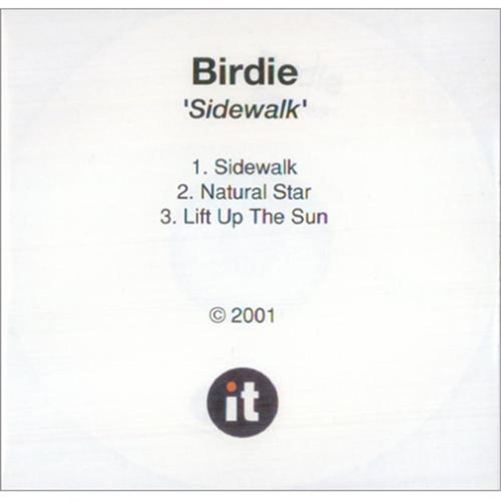 Birdie Sidewalk UK Promo CD-R acetate CD-R ACETATE