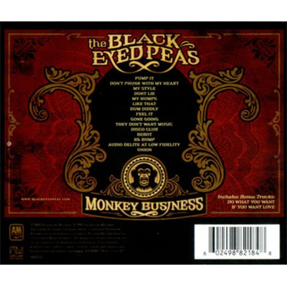 Black Eyed Peas Monkey Business UK CD album (CDLP) BPECDMO325300