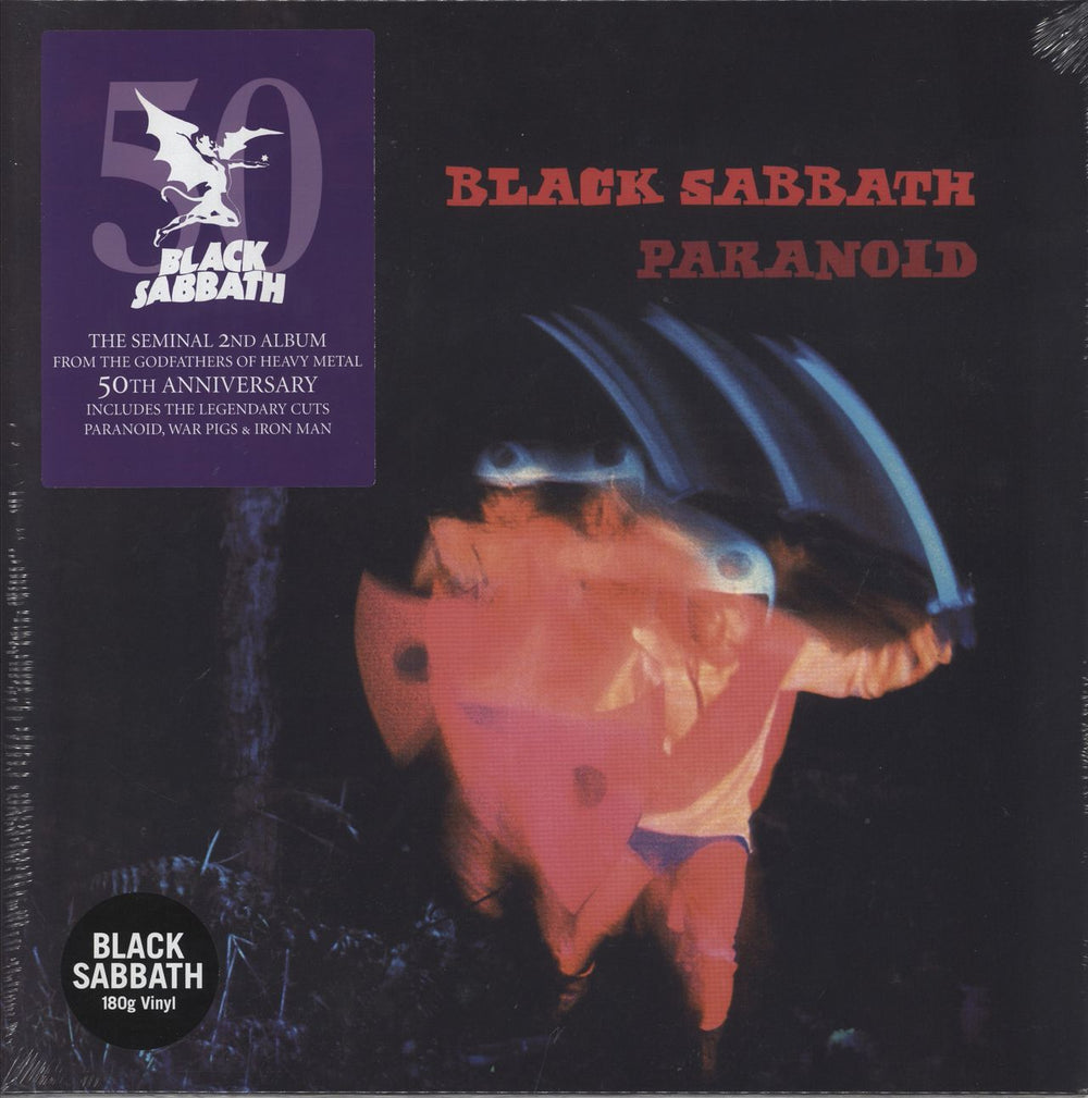 Black Sabbath Paranoid - 180gm - 50th - Sealed UK vinyl LP album (LP record) BMGRM054LP