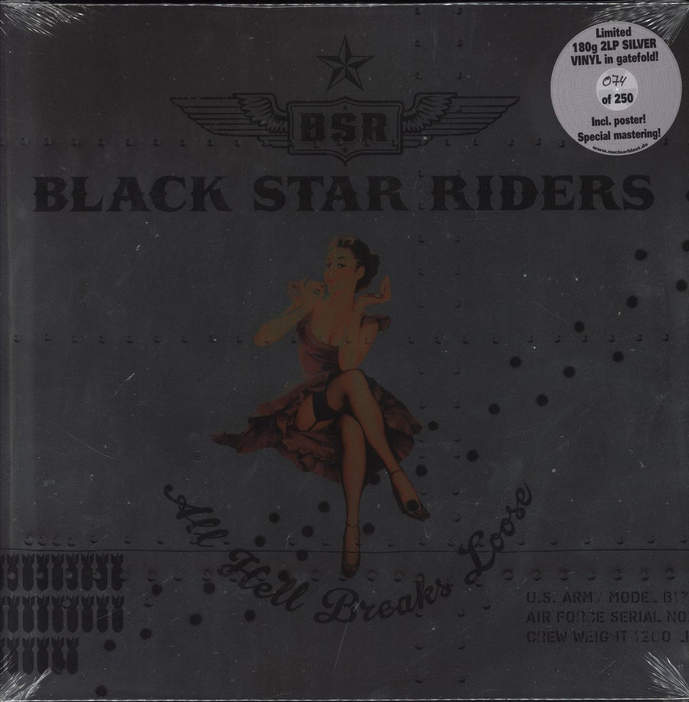 Black Star Riders All Hell Breaks Loose - 180gram Silver Vinyl - Sealed UK 2-LP vinyl record set (Double LP Album) NB3069-1