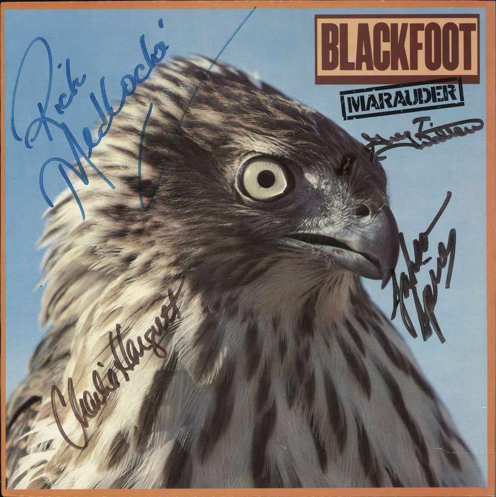 Blackfoot Marauder - Autographed - EX UK vinyl LP album (LP record) K50799