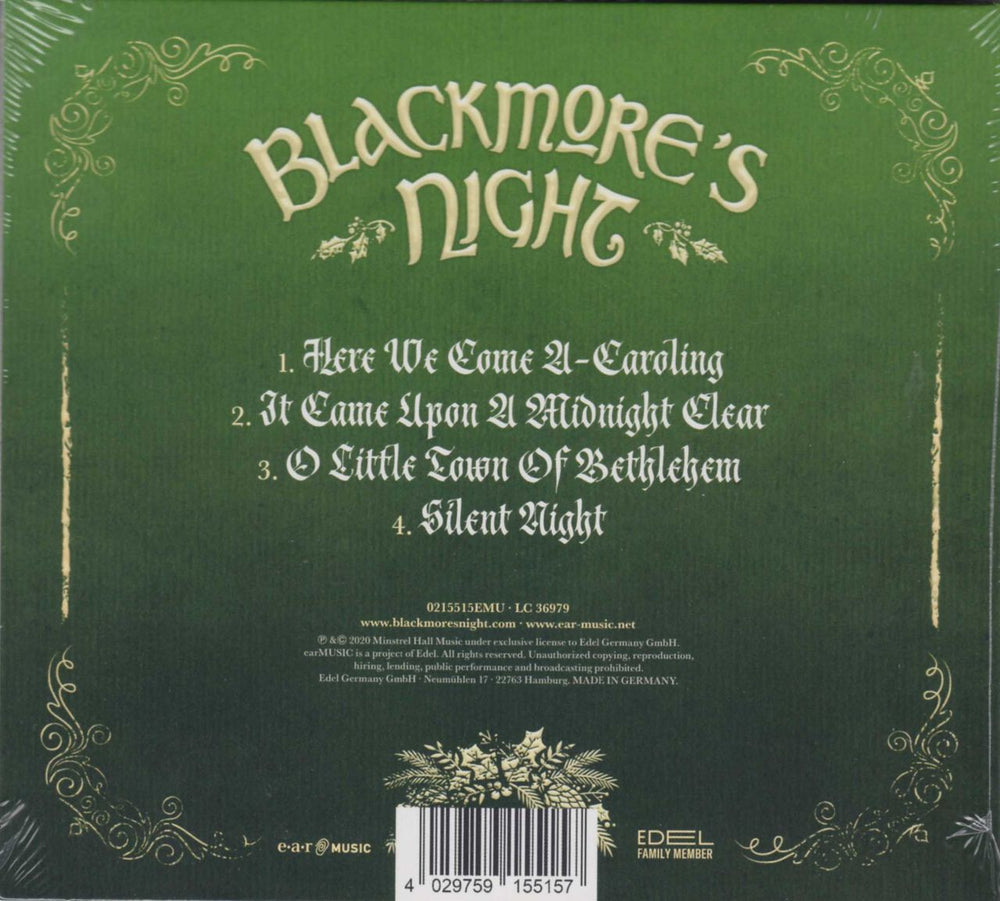 Blackmore's Night Here We Come A-Caroling - Sealed UK CD single (CD5 / 5") BN-C5HE758581