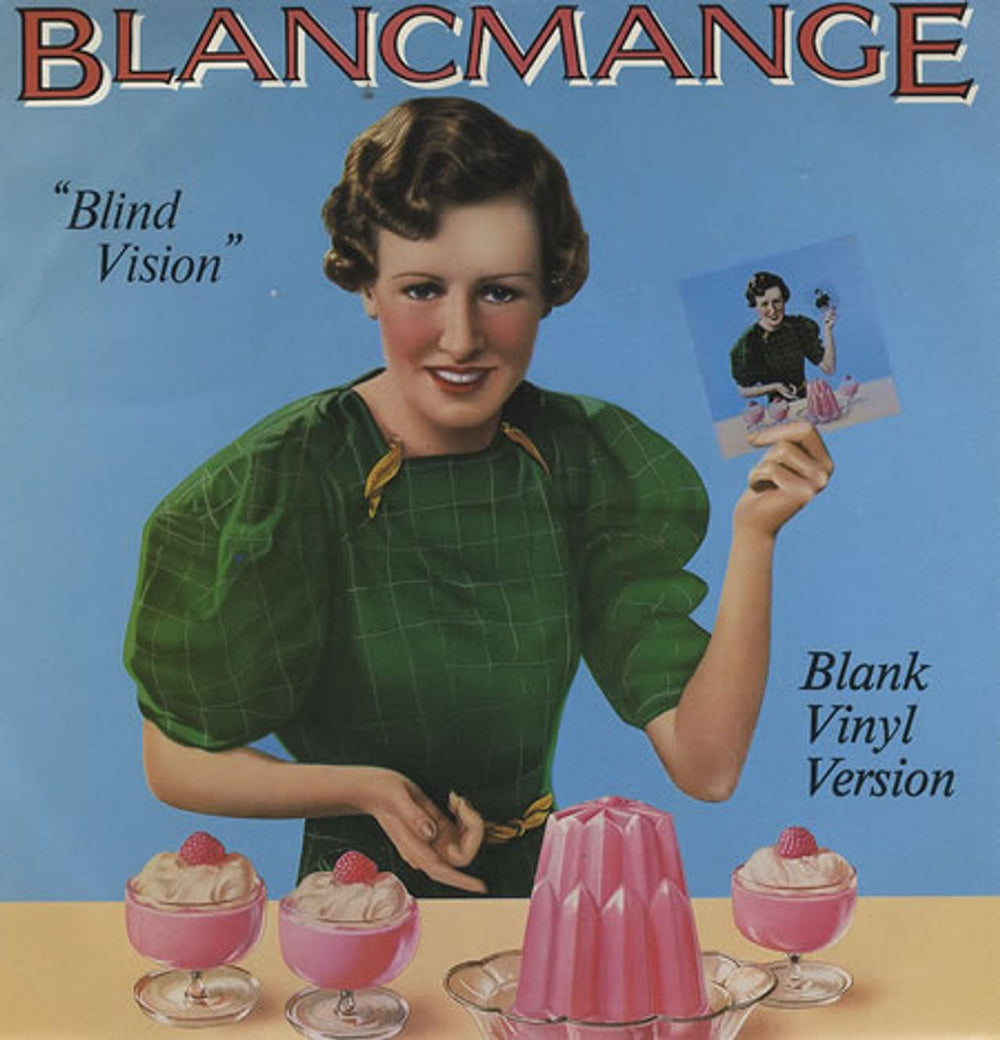 Blancmange Blind Vision - Clear Vinyl UK 7" vinyl single (7 inch record / 45) BLATP5