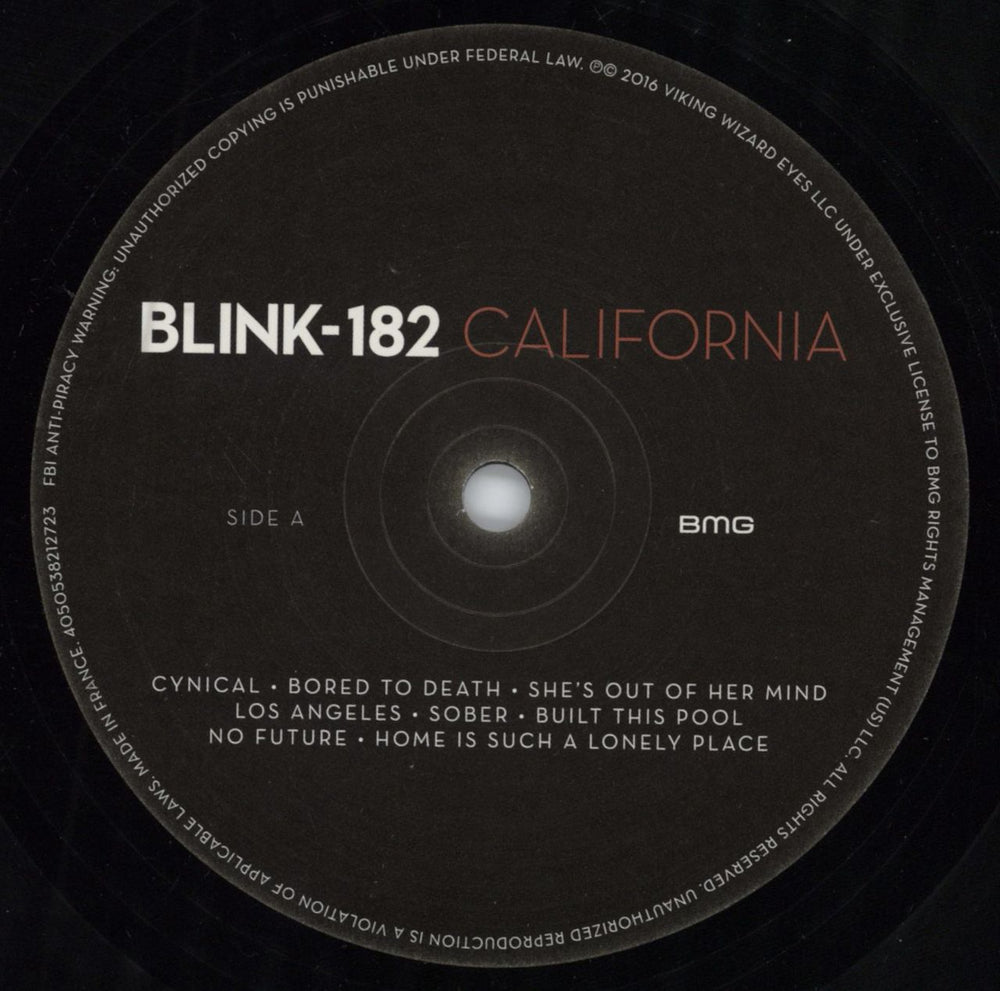 Blink 182 California - EX US vinyl LP album (LP record) B18LPCA788028