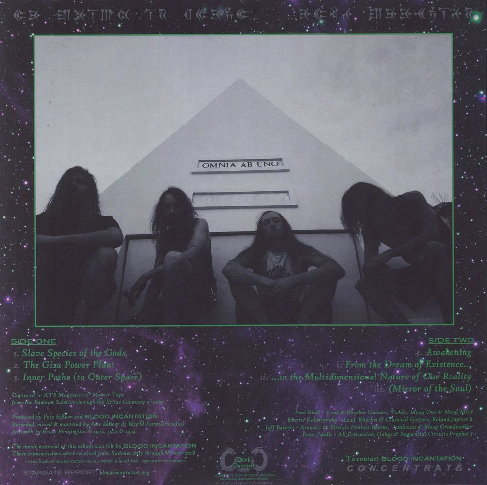 Blood Incantation Hidden History Of The Human Race - Clear and Green Galaxy Vinyl US vinyl LP album (LP record)