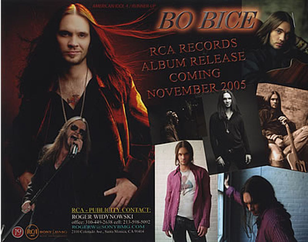 Bo Bice The Real Thing US Promo media press pack PRESS PACK