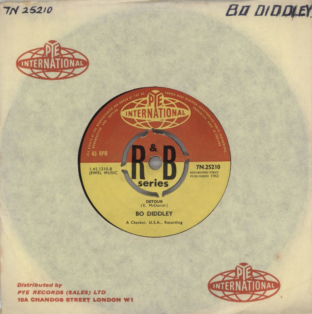 Bo Diddley Bo Diddley UK 7" vinyl single (7 inch record / 45) 7N.25210