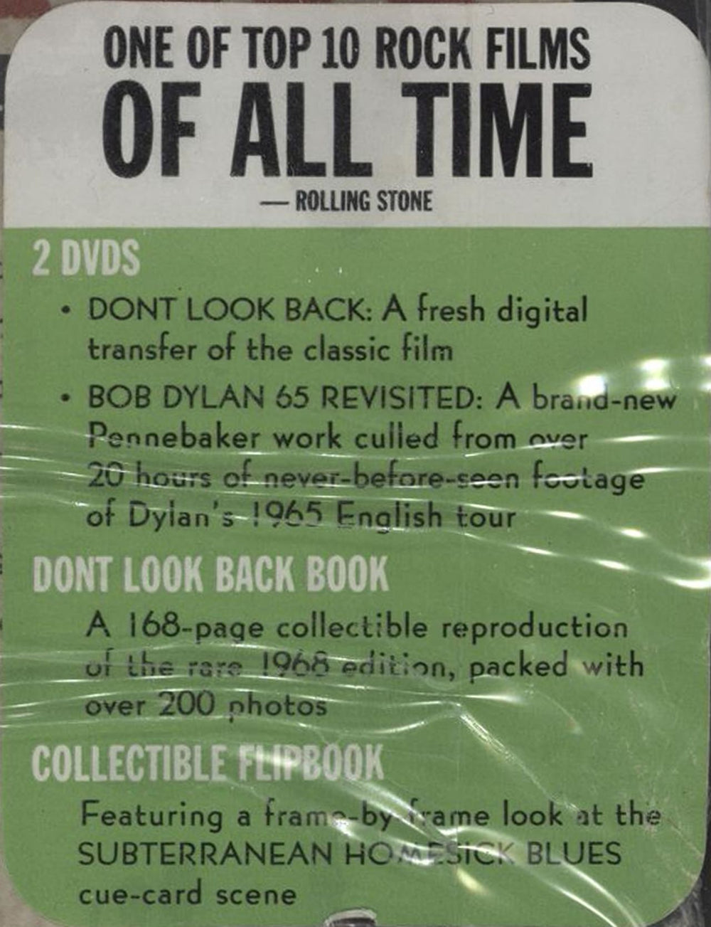 Bob Dylan Don't Look Back: '65 Tour Deluxe Edition US DVD 828768321393